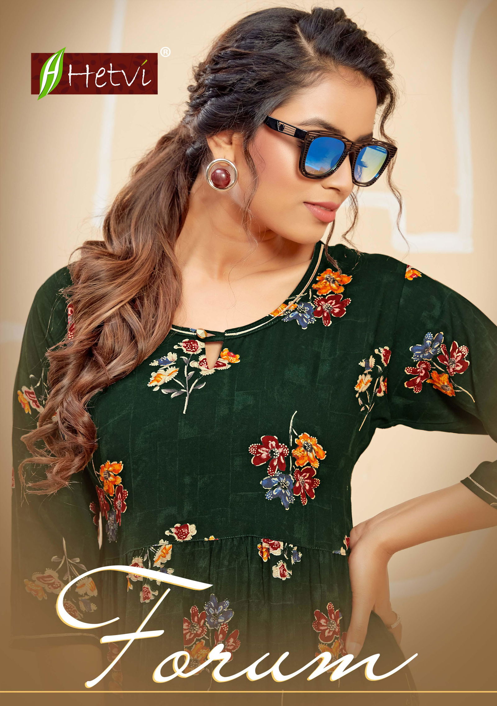 Hetvi Forum Casual Wear Rayon Printed Designer Anarkali Kurtis Collection
