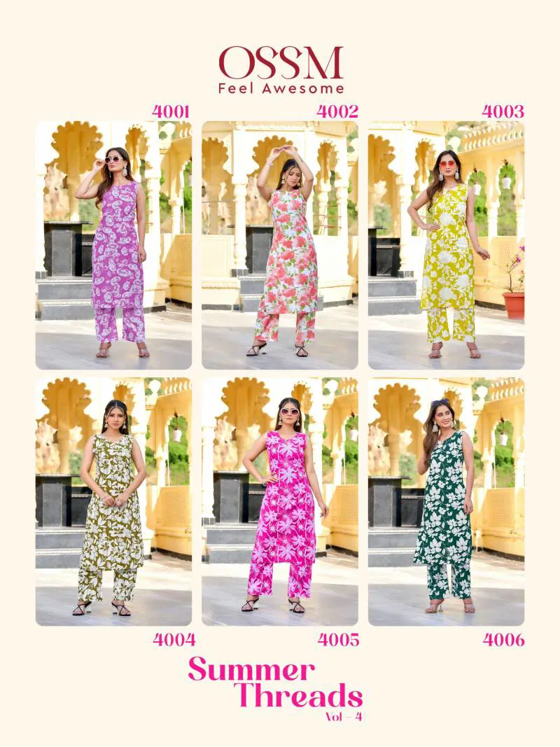 Summer Threads Vol 4 By Ossm Cotton Printed Co Ord Set Wholesale Clothing Distributors In India