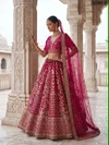 Pink Colour Gadhwal Silk Premium Bridal Lehenga Choli 3040 B