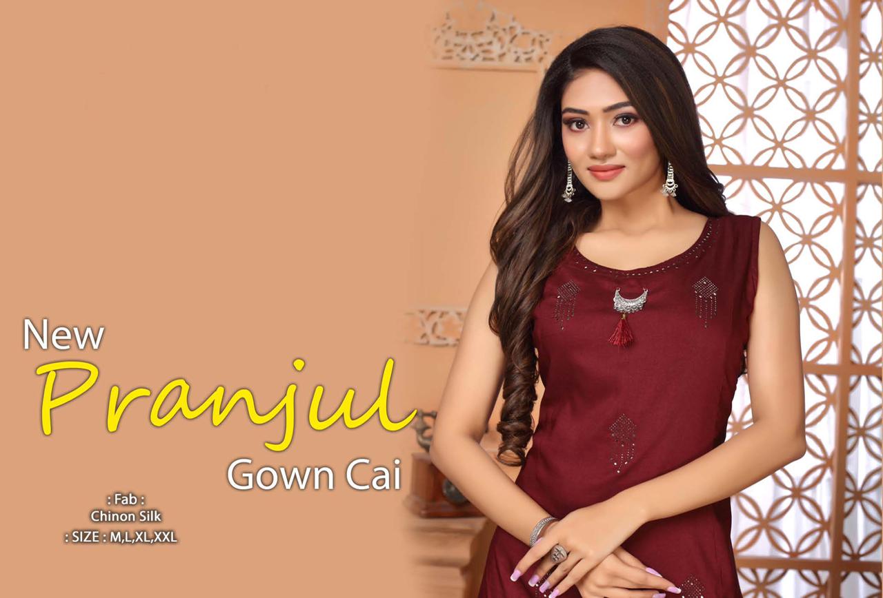 Beauty Queen New Pranjul Heavy Designer Ethnic Wear Anarkali Kurti Collection