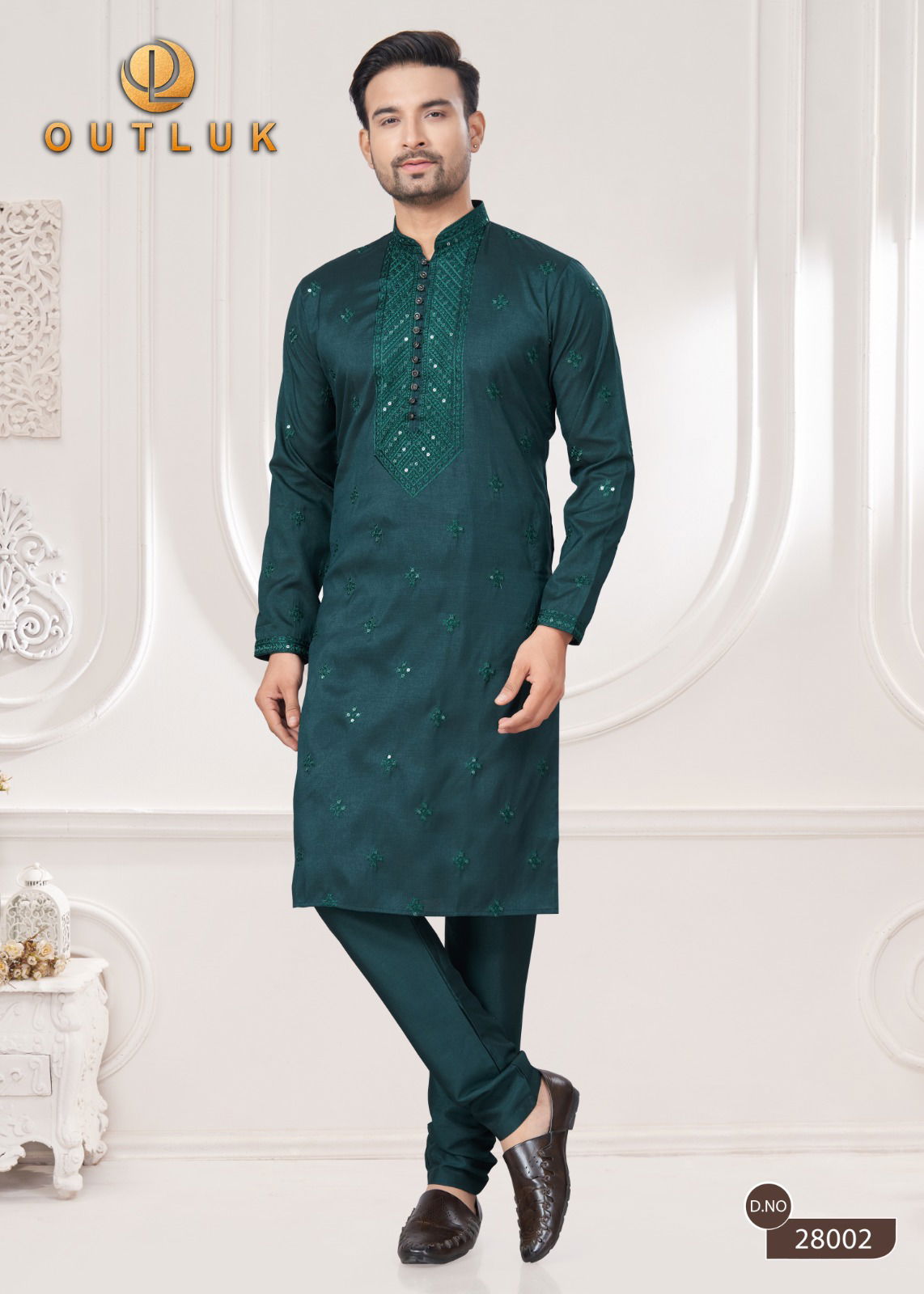 Outluk Wedding Collection Vol 28 Silk Mens Wholesale Kurta Pajama Manufacturers