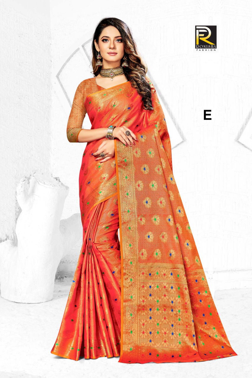 Ronisha Alora Exclusive Heavy Wedding Wear Latest Designer 	Premium Silk Saree Collection