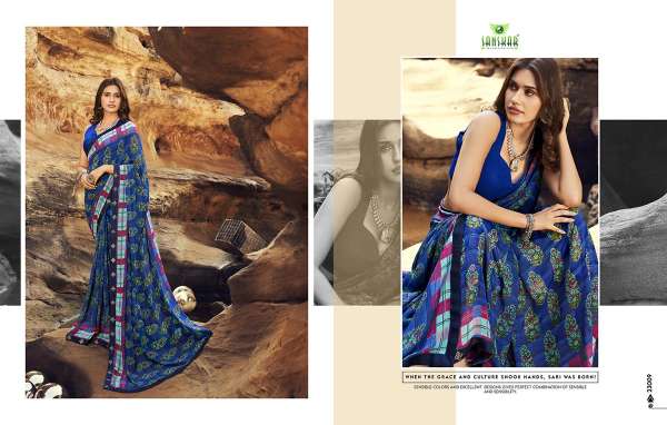 Sanskar Once more Latest Fancy Casual Wear Pure Georgette Printed Sarees Collection