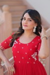 KA 1173 Faux Blooming Premium Designer Gown Suppliers In India