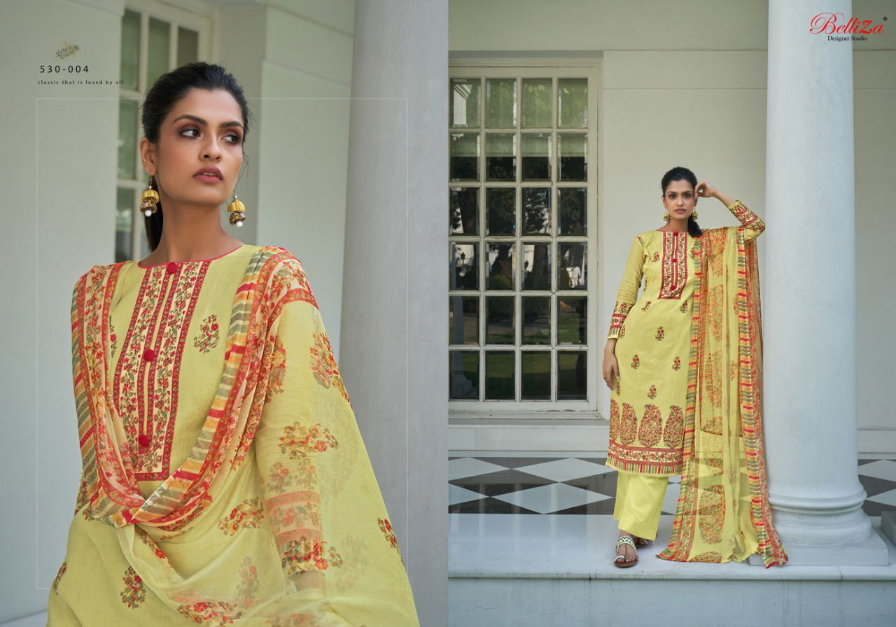 Belliza Falak Latest Fancy Designer Casual Regular Wear Cotton Digital Printed Dress Material Collection
