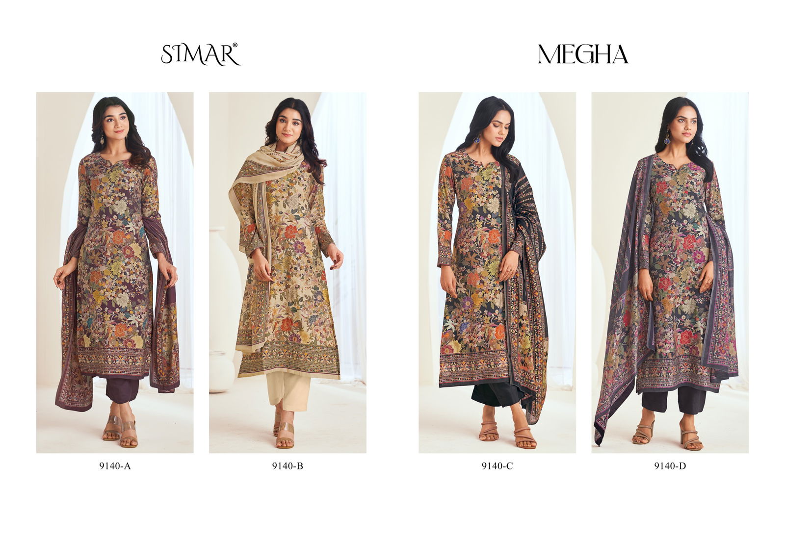 Megha By Glossy Modal Digital Printed Dress Material Suppliers In India