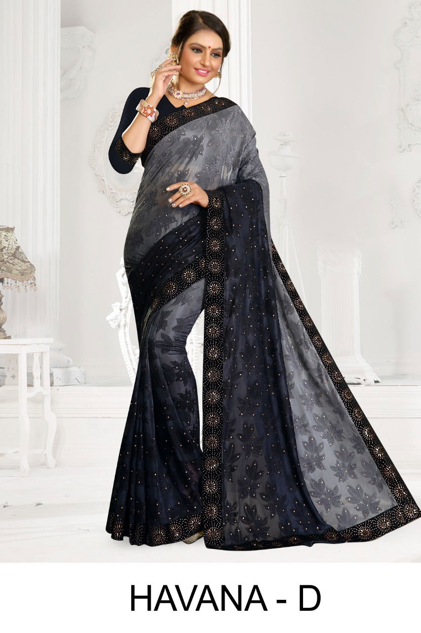 Ronisha Havana Latest Fancy Designer Casual Wear Printed Brasso Saree Collection
