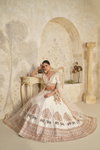 Cream colour Silk With Zari Work Lahenga With Blouse And Dupatta Bulk Orders In India KF 2102 