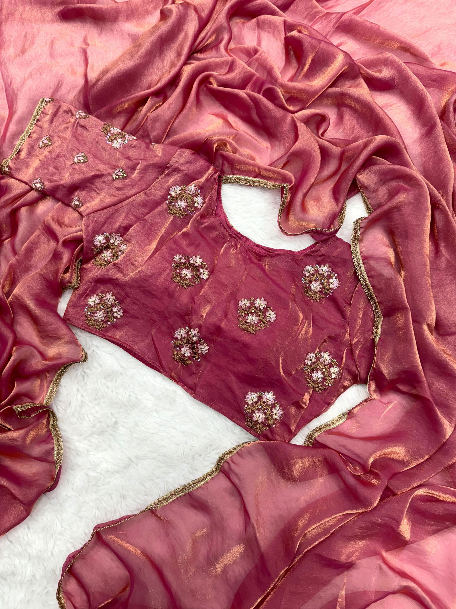 Vivera Simmari Golden Tissue Soft Fancy Designer Saree Orders In India