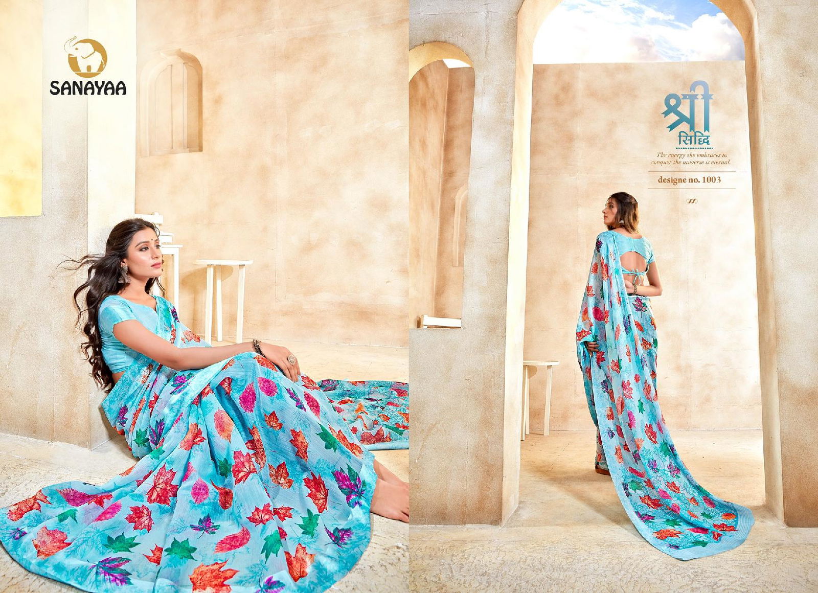 Sanayaa Amelia Latest Fancy Designer silk Casual Wear Linen Printed Saree Collection
