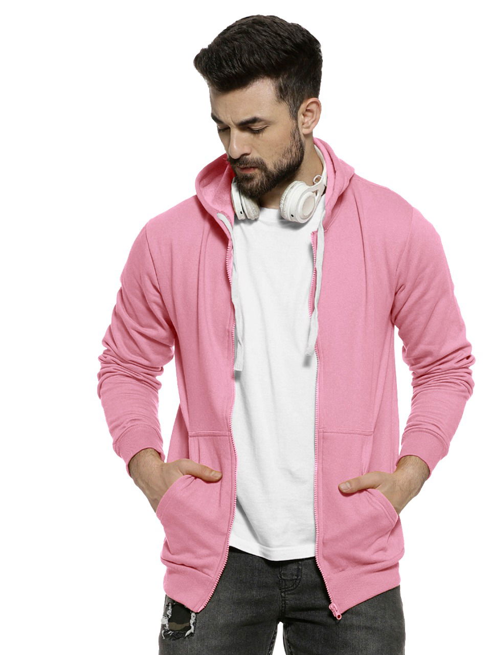 Swara Plain Zipper 2 Ethnic Wear Wholesale Mens Hoodi Collection