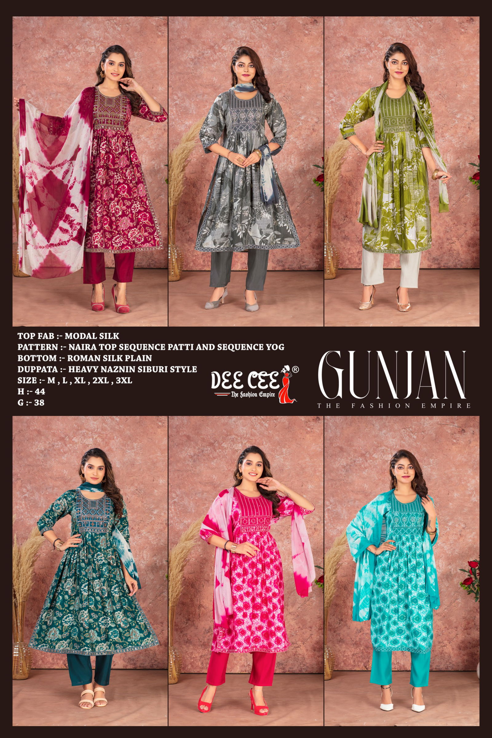 Gunjan By Deecee Modal Silk Kurti With Bottom Dupatta Suppliers In India