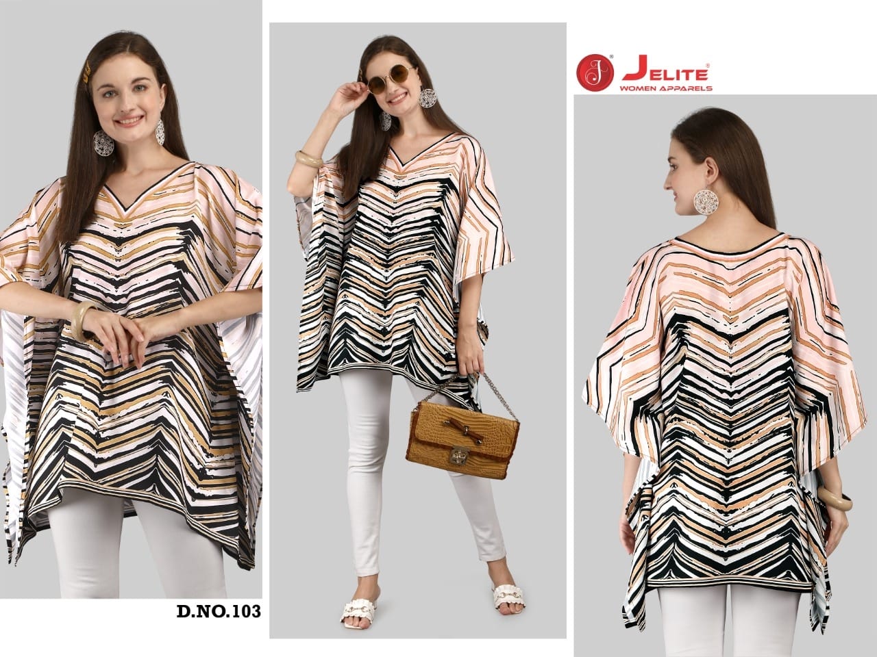 Jelite Tunic Kaftan Polyester Regular Wear Stylish Collection
