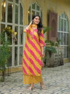 Naisha K 141 Cotton Lehariya Kurti Bottom With Dupatta Wholesale Suppliers In Mumbai