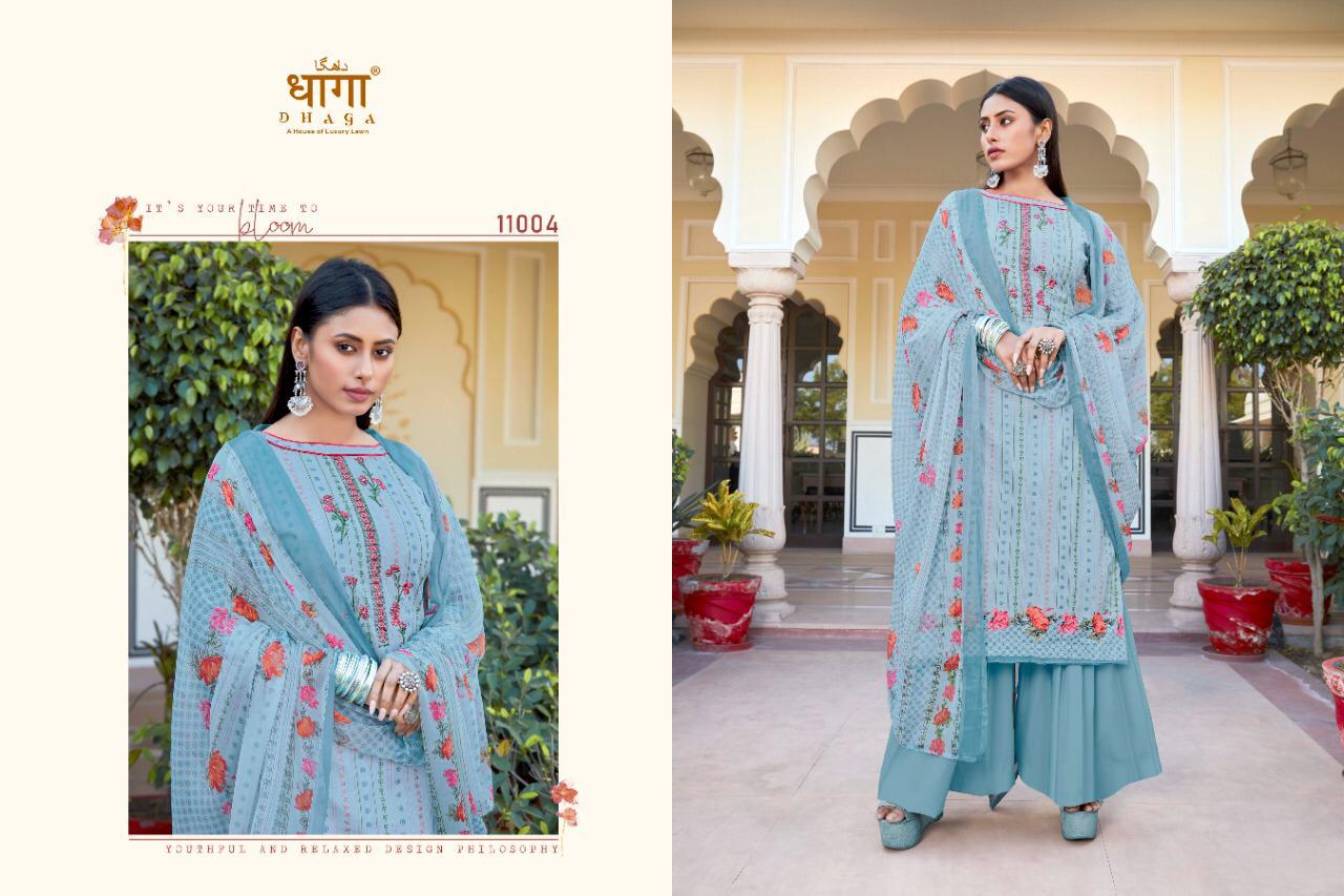 AADESH JAMDANI Latest Designer Fancy Festive Wear Heavy Pure Cambric Cotton Digital Print With Embroidery Work Dress Material Collection