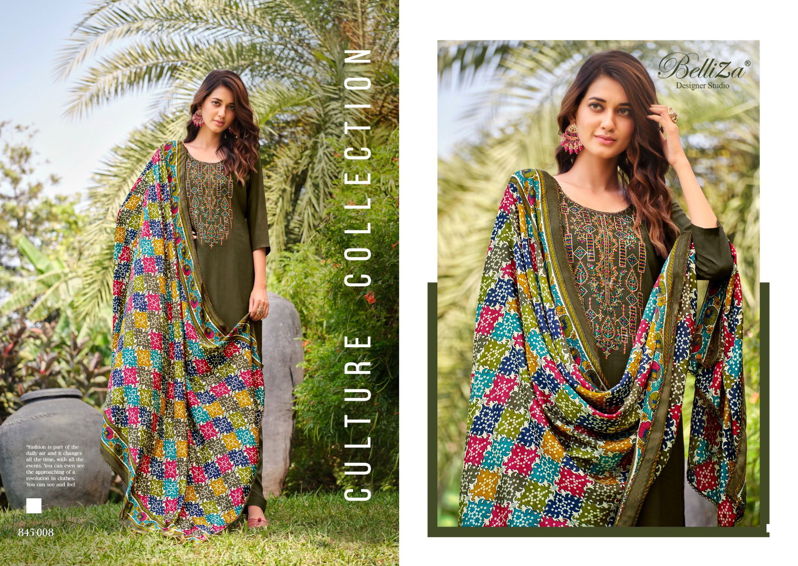 Lovina By Belliza Embroidery Dress Material Catalog