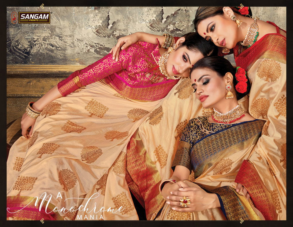 Sangam Armani Latest Designer Fancy Festive Wear Heavy Nylon Silk Sarees Collection
