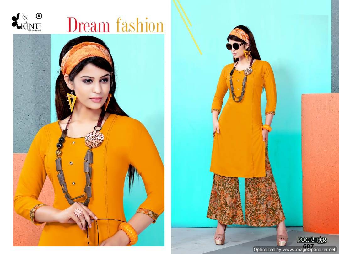 Kinti Rock Star 6 Premium Rayon Latesy Fancy Regular Wear Kurtis Collection