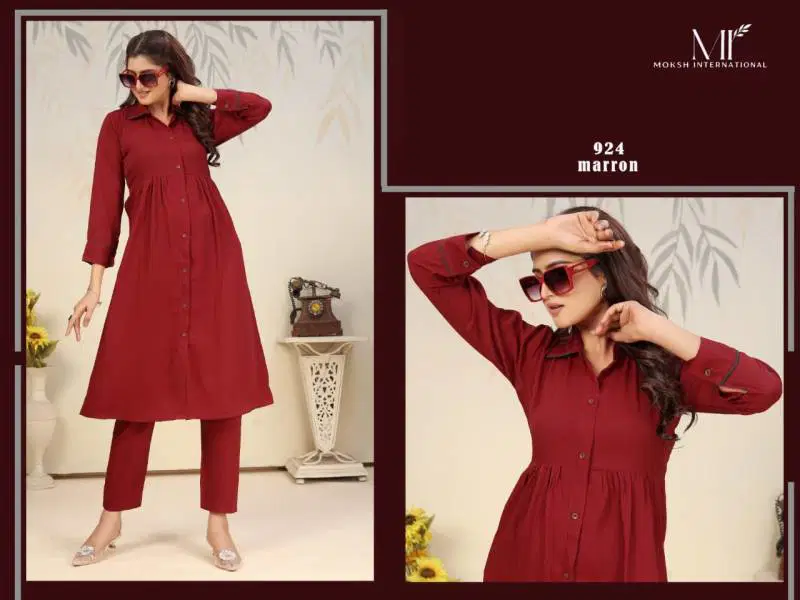 Ice Vol 1 By Moksh Rinkal Cotton Kurti With Bottom Wholesale In India