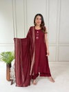 Naisha K 260 Vertican Mirror Worked Kurti With Bottom Dupatta Wholesalers In Delhi