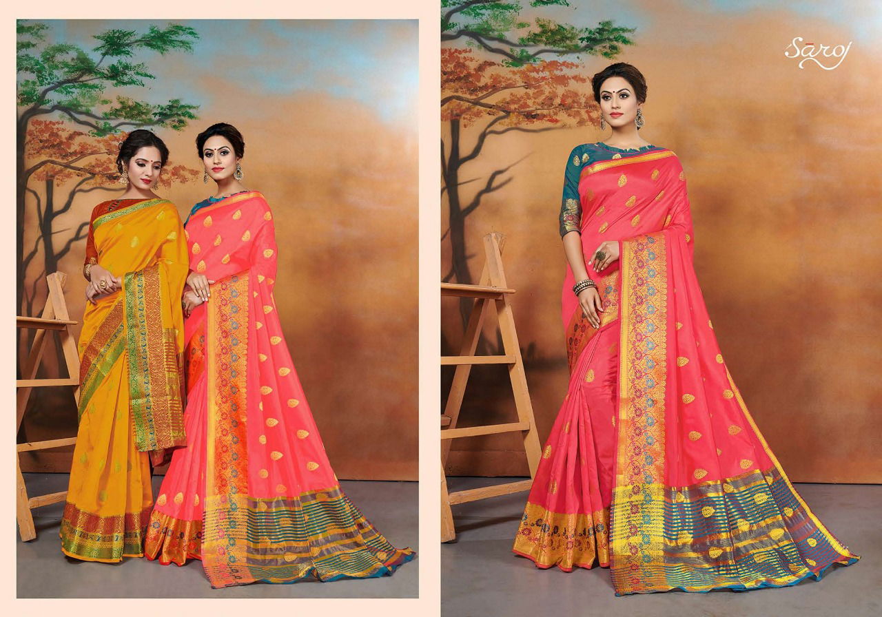 Saroj Tanishka Latest Designer Wedding Wear Silk Saree Collection
