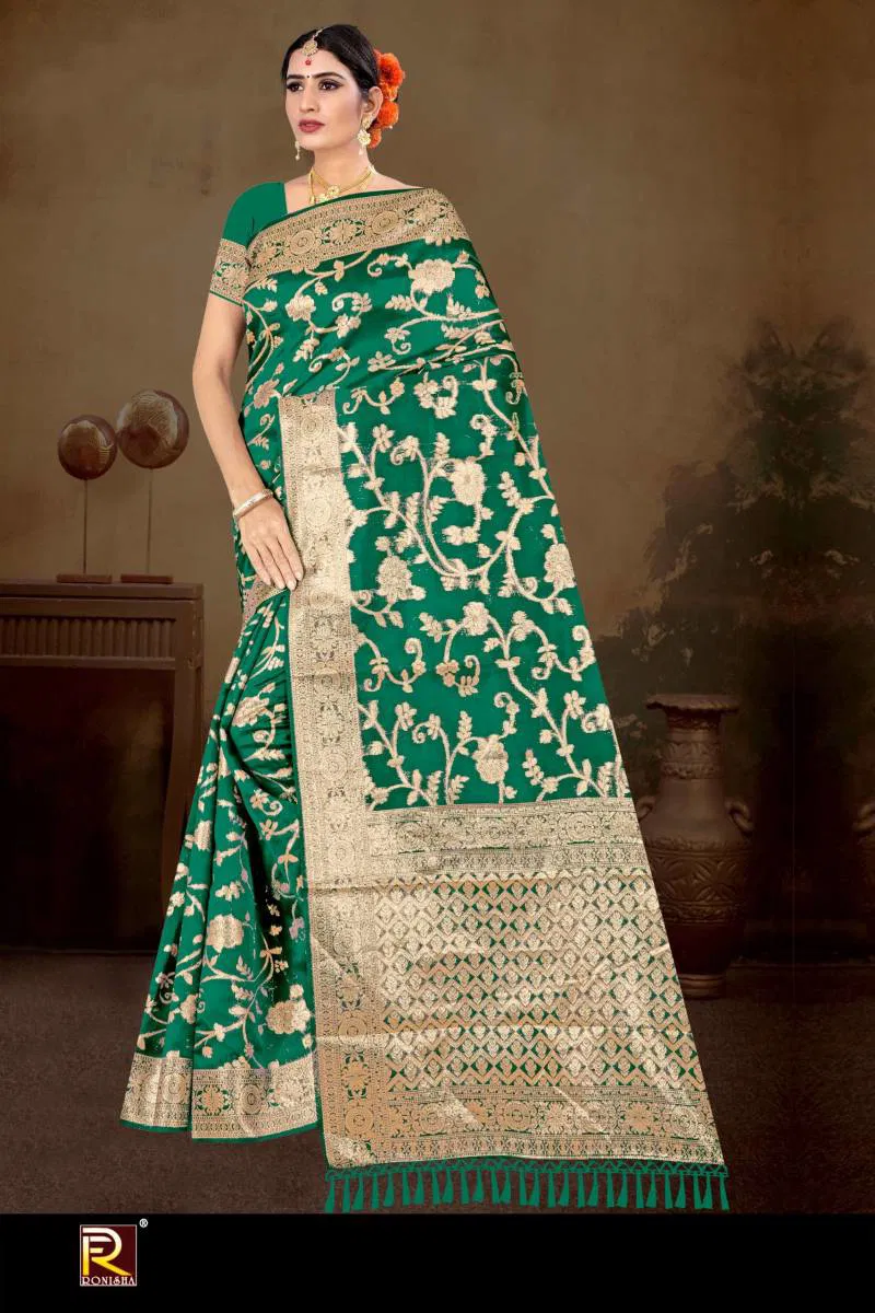 Ronisha 107 Festive Wear Banarasi Silk Saree Wholesale Clothing Suppliers In India