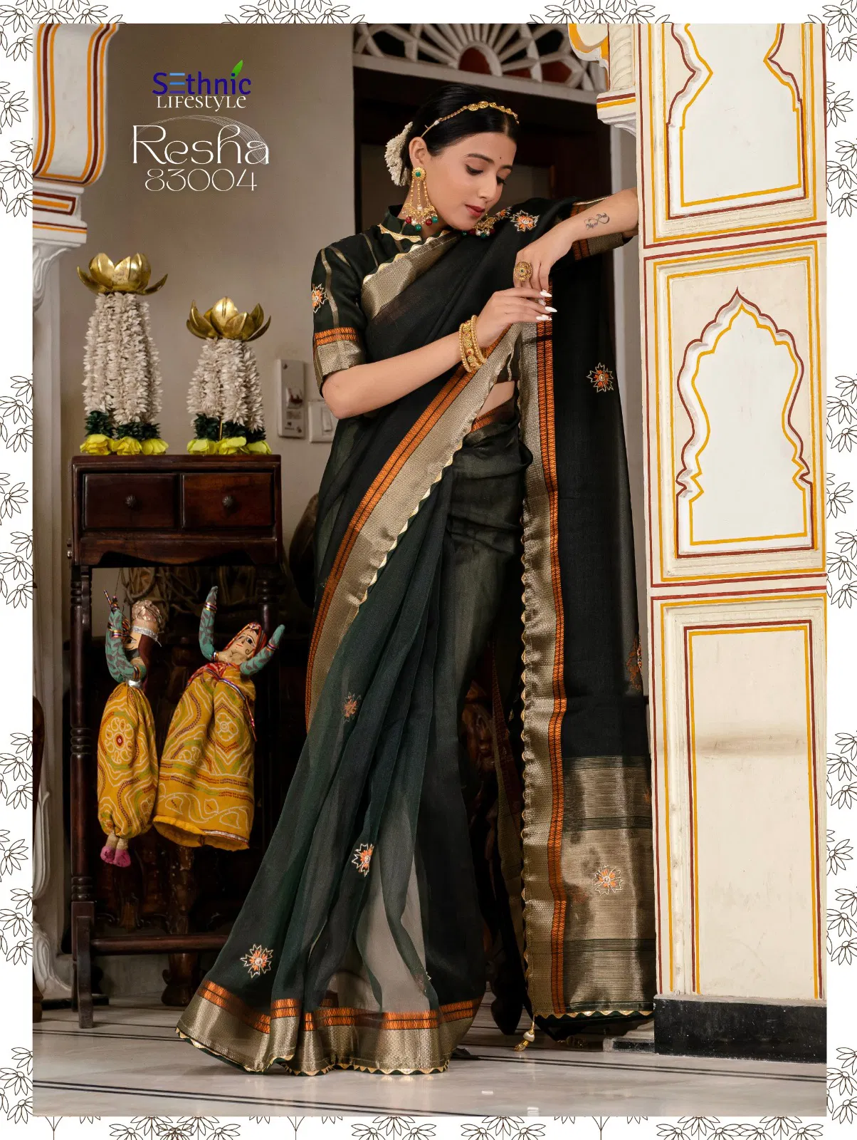Resha By Sethnic Kota Linen Occasion Wear Saree Suppliers In India