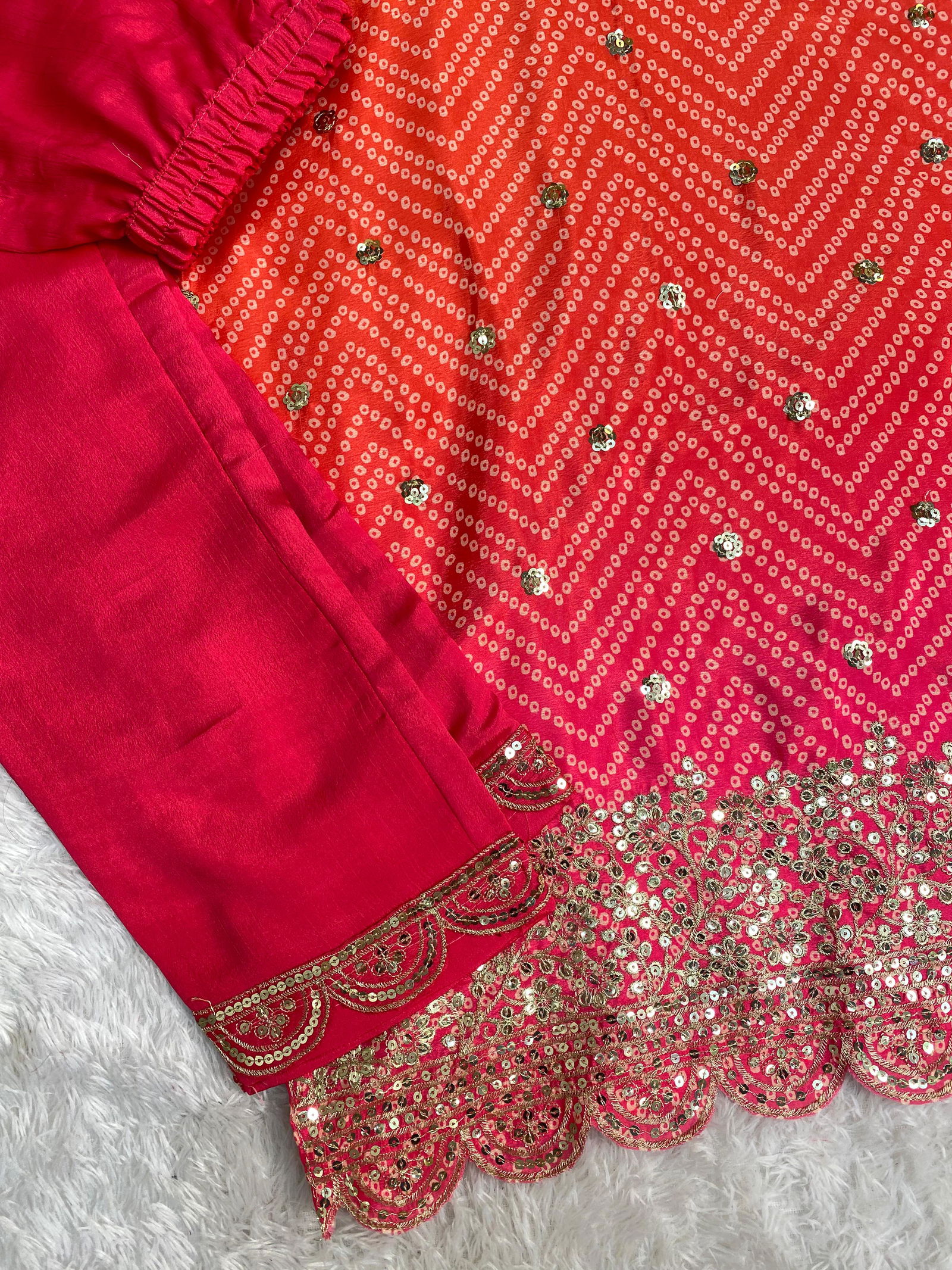 LG 1880 Chinon Silk Designer Printed Kurti With Bottom Dupatta Wholesale Market In Surat