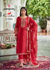 Kanku By Rangoon 10091 To 10094 Gold Crush With Fancy Work Top With Bottom Dupatta Wholesalers In Delhi