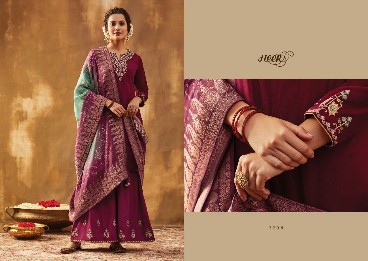 KIMORA BANDHNI Latest Heavy Designer Wedding Wear Pure Spun Silk Jacquard Embroidery with Digital Banadhani Print Salwar Suit Collection 