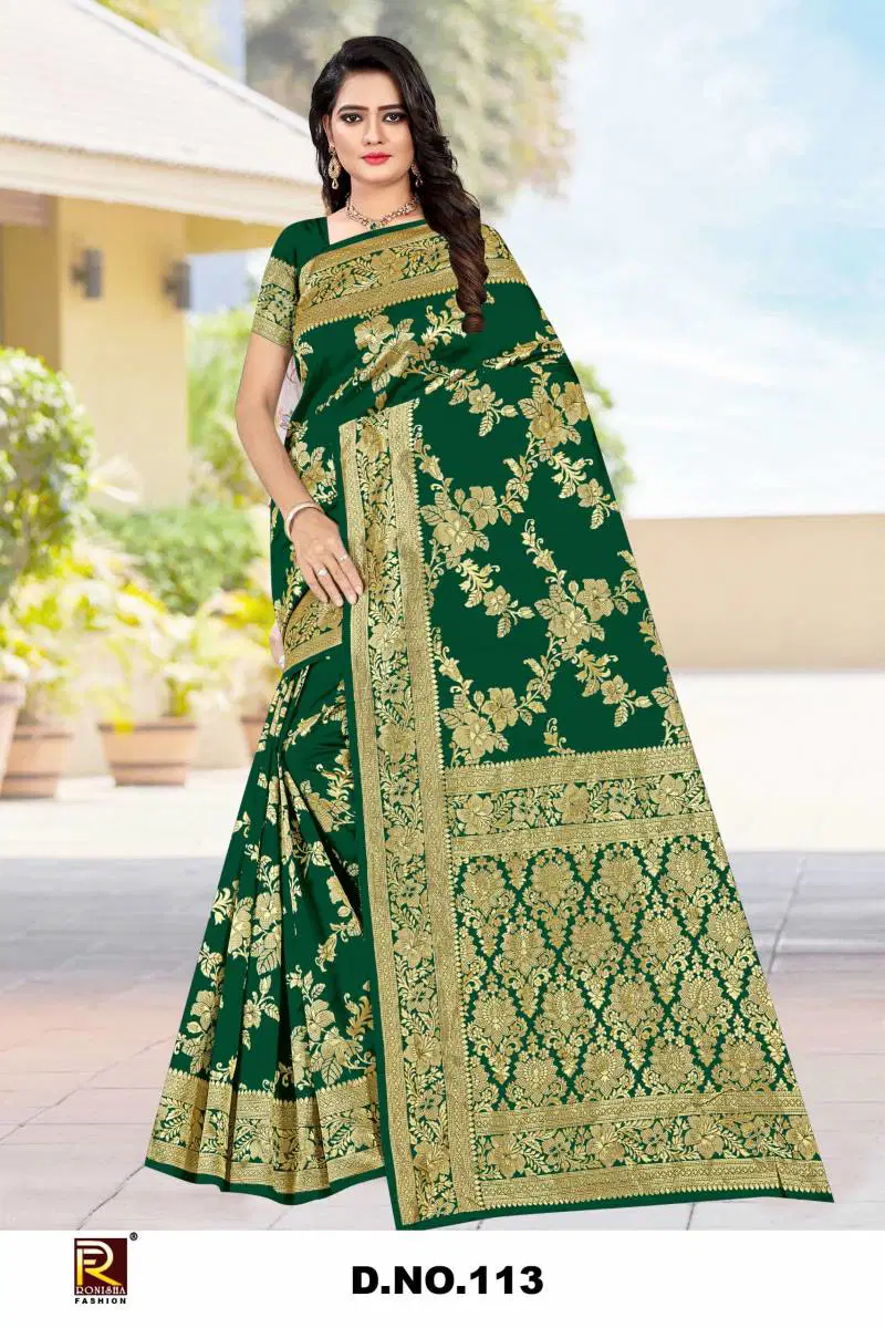 Ronisha 113 Banarasi Silk Festive Wear Saree Online Wholesale