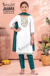 Jaanvi By Sangeet Vichitra Silk Kids Girls Wear Kurti Set 