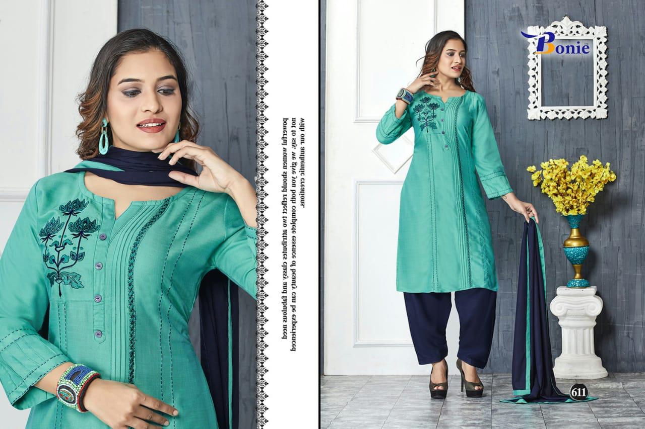 Bonie Naira Latest Designer Patiyala Style Beautiful Neck Design Salwar Suit Collection