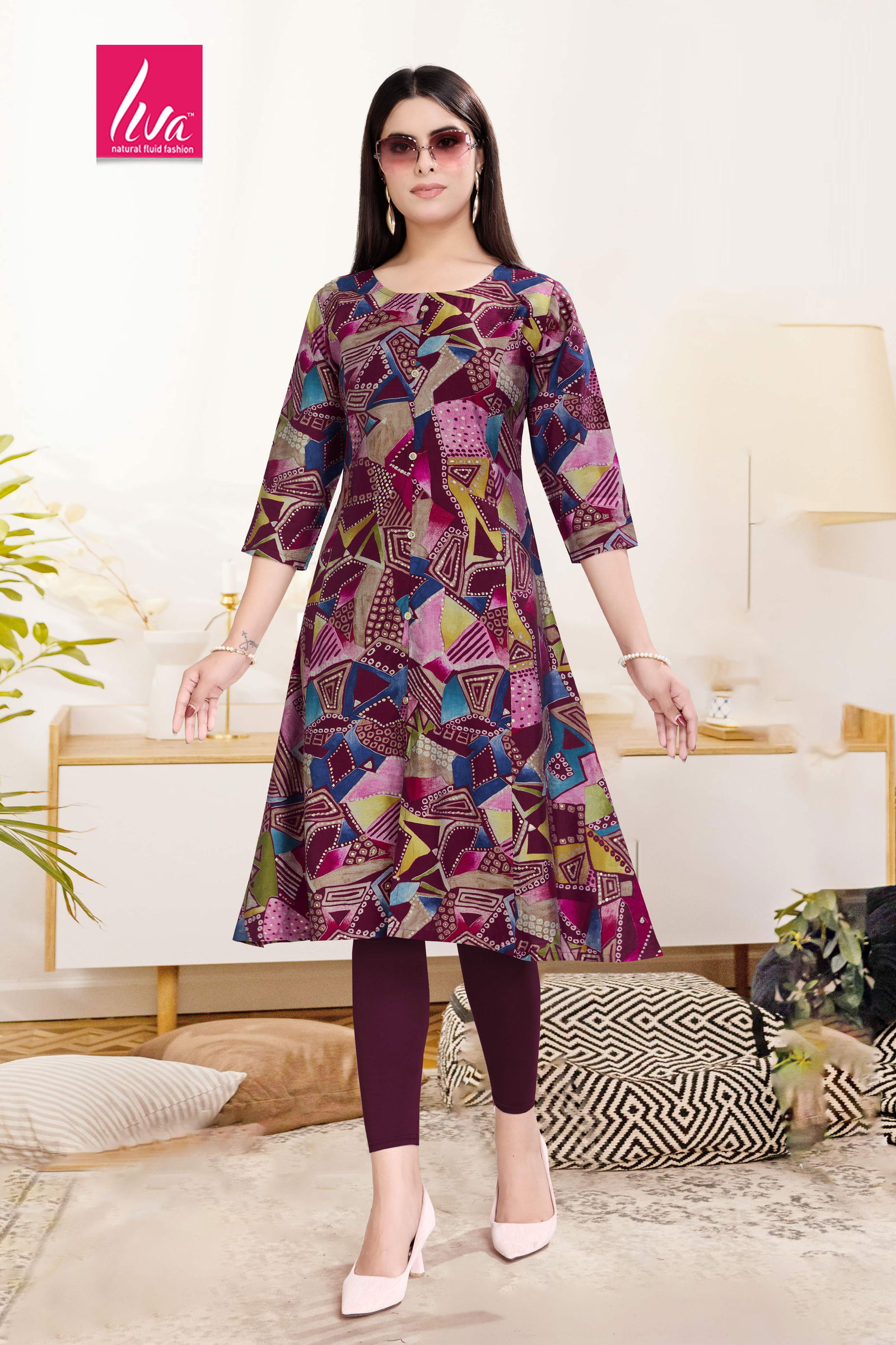 Princess Stylish Chanderi Foil Printed Kurti Wholesale Price In Surat