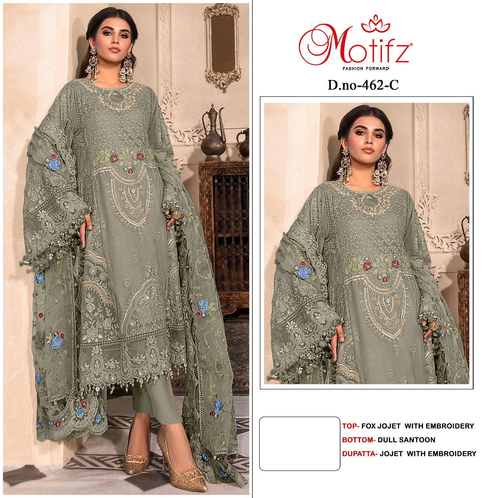 Motifz 462 A To D Georgette Pakistani Suits Catalog
