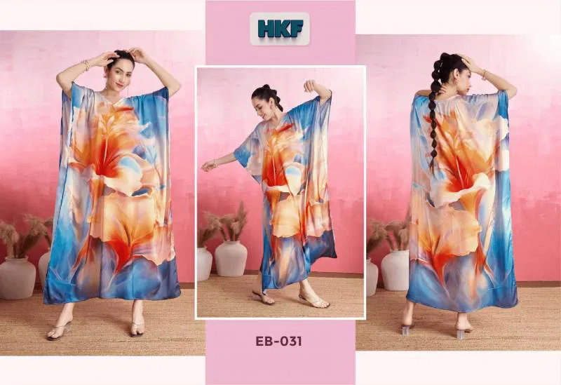 Hkf Everbloom Vol 5 By Soft Satin Printed Kaftan Exporters In India