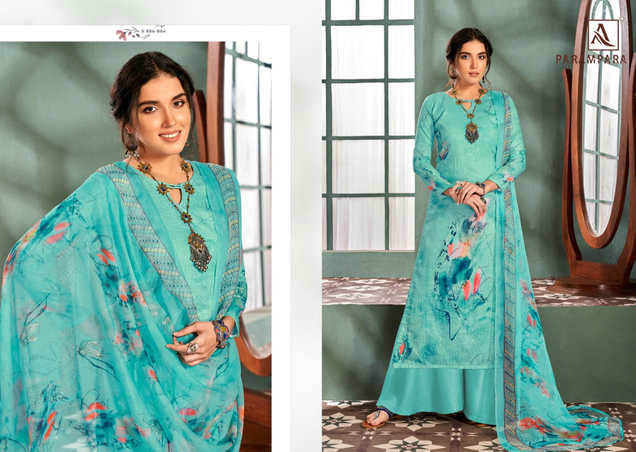 Alok Parampara Pure Jam Designer Printed Casual Wear Salwar Kameez Collection
