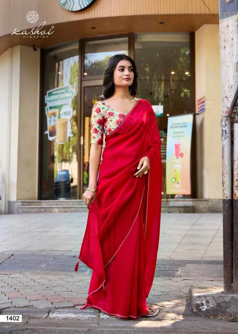 Neel Vol 14 By Kashvi Mono Satin With Swarovski Work Saree Wholesale Market In Surat