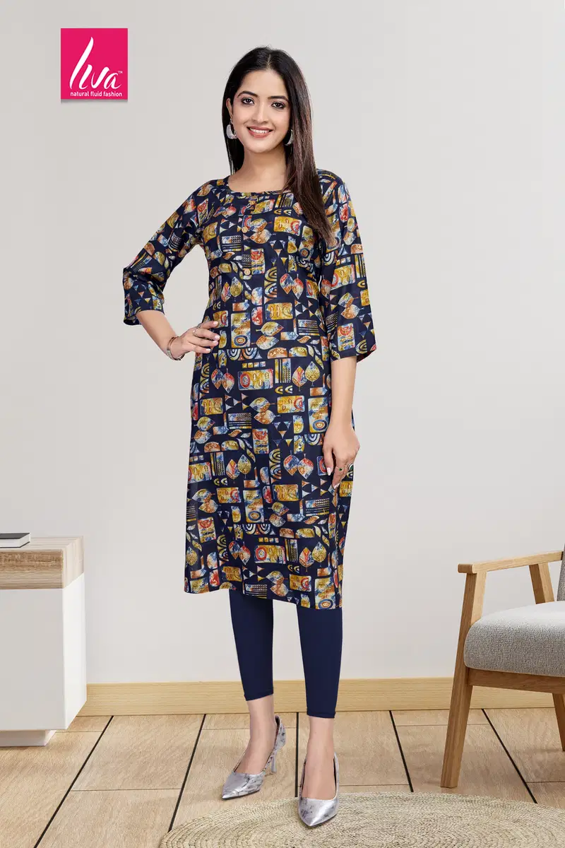 2 Selvi Ultra Premium Rayon Foil Printed Kurti Wholesalers In Delhi