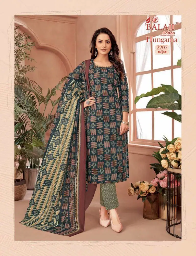 Hungama Vol 22 By Balaji Cotton Printed Dress Material Exporters In India
