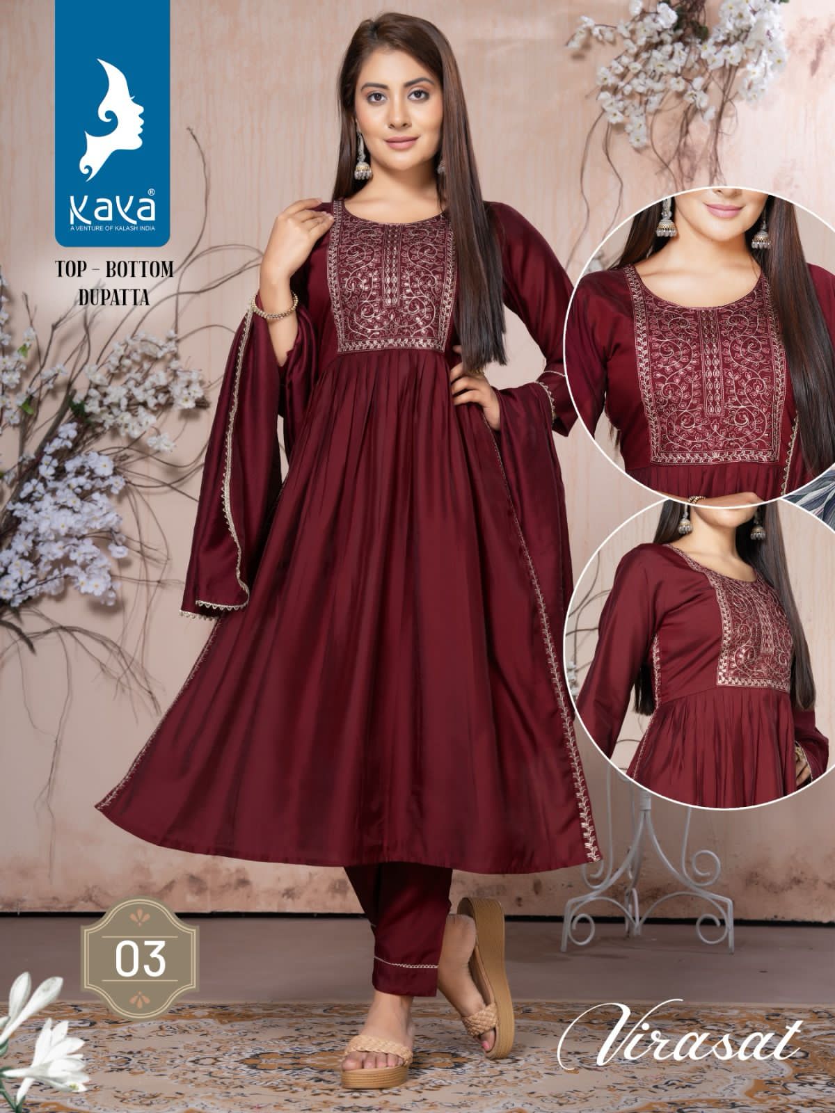 Virasat By Kaya 01 To 06 Ladies kurti wholesale market in Surat