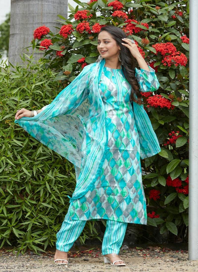 Tanyaa P 132 Cotton Printed Kurti Bottom With Dupatta Online Wholesale