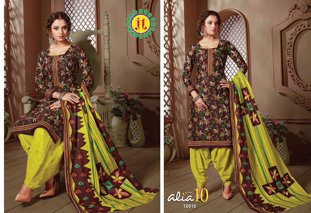 Jt Alia 10 Latest Fancy Regular wear Pure Cotton Printed Dress Material