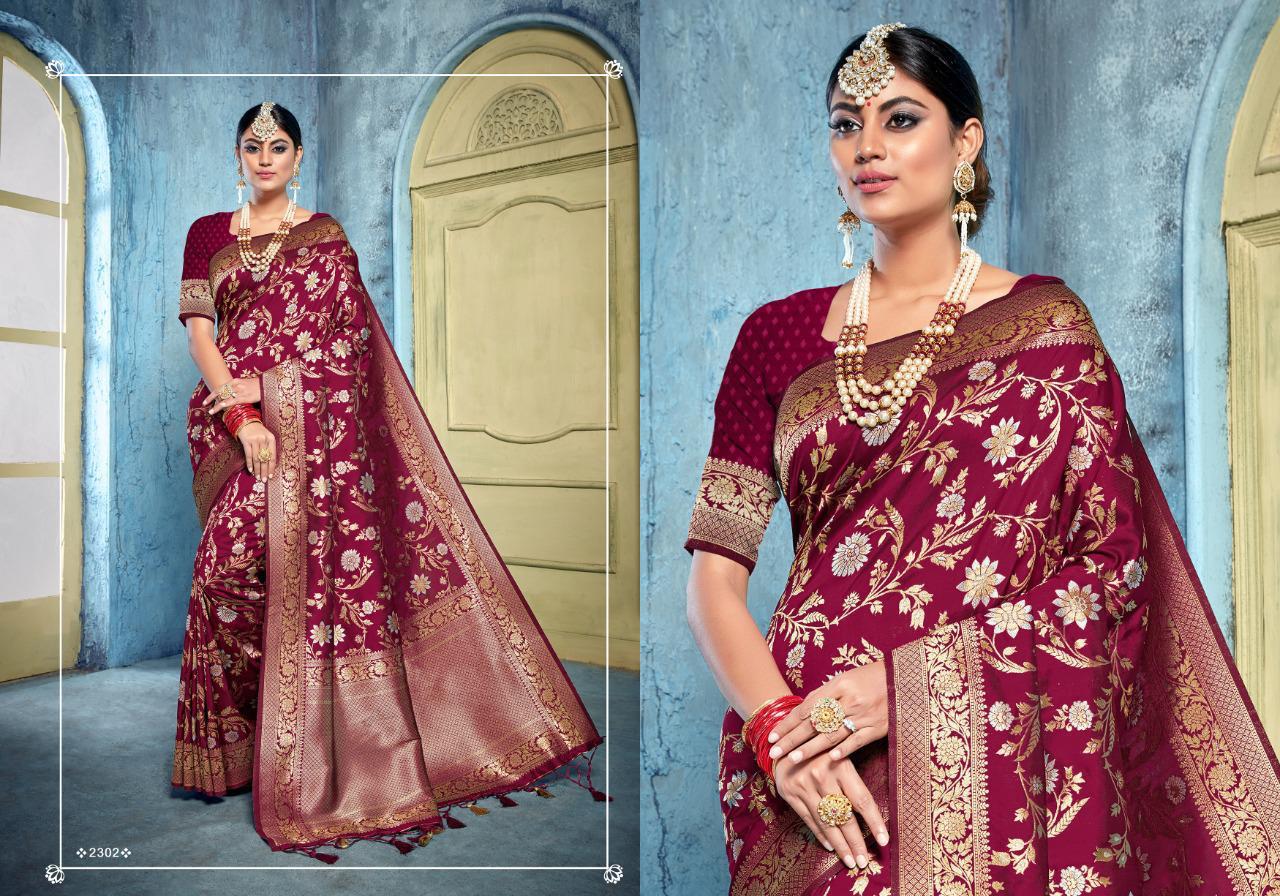 Vellora Vol 13 Kalakari Banarasi Silk Designer Partywear Saree Collections
