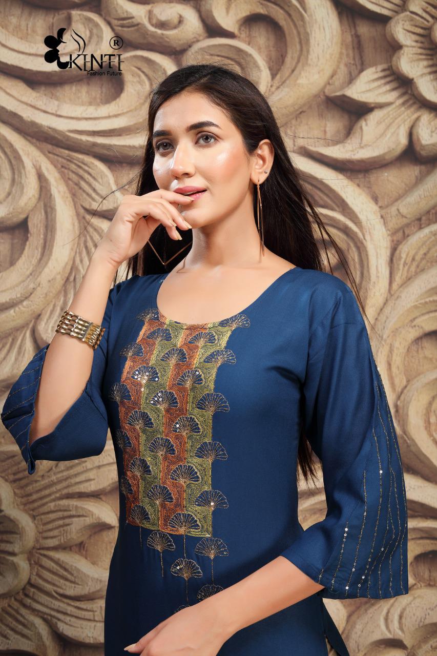 Kinti Hayaat Casual Wear Printed Rayon Designer Kurti Collection
