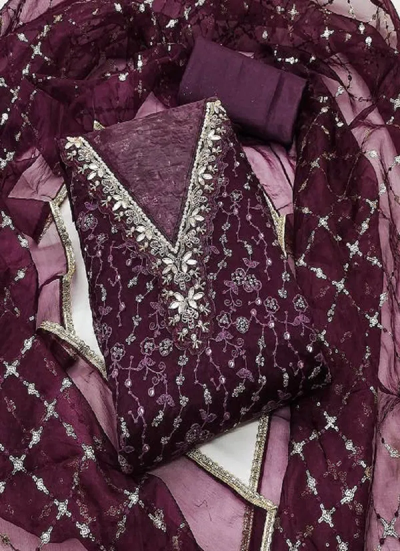 Kriti 11476 Beautiful Organza Printed Dress Material Online Wholesale