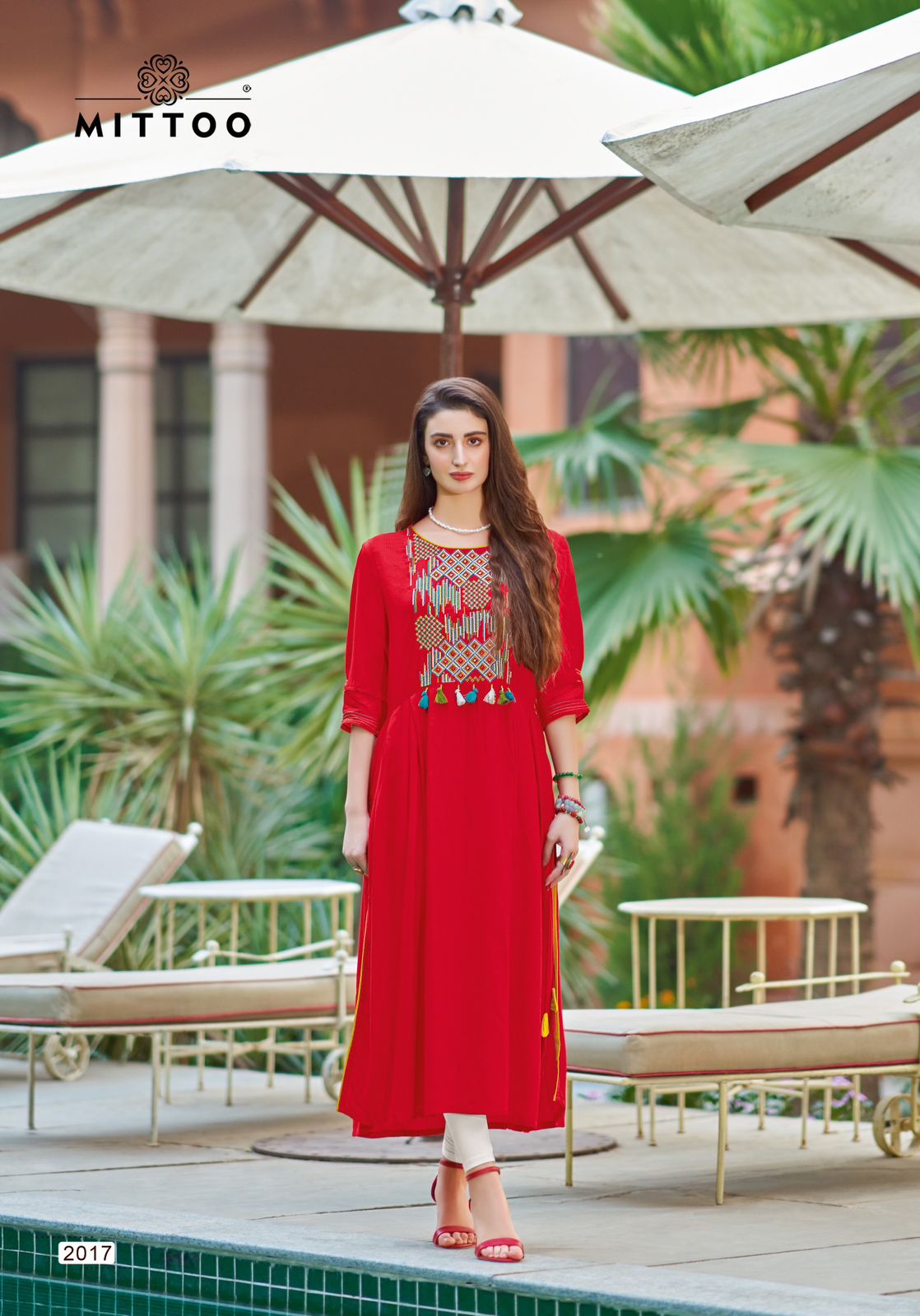 Mittoo Mullberry Heavy Rayon Embroidery Kurti Catalog
