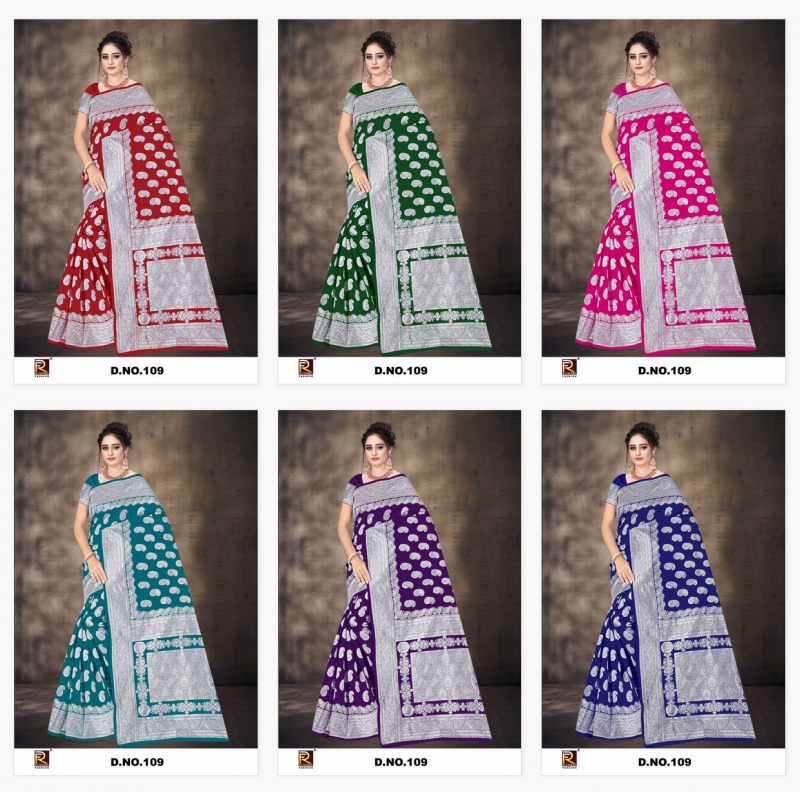Ronisha 109 Tradiitional Wear Banarasi Saree Exporters In India