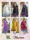 Huma By Blue Hills Rayon Anarkali Kurti With Bottom Dupatta Surat Wholesale Market

