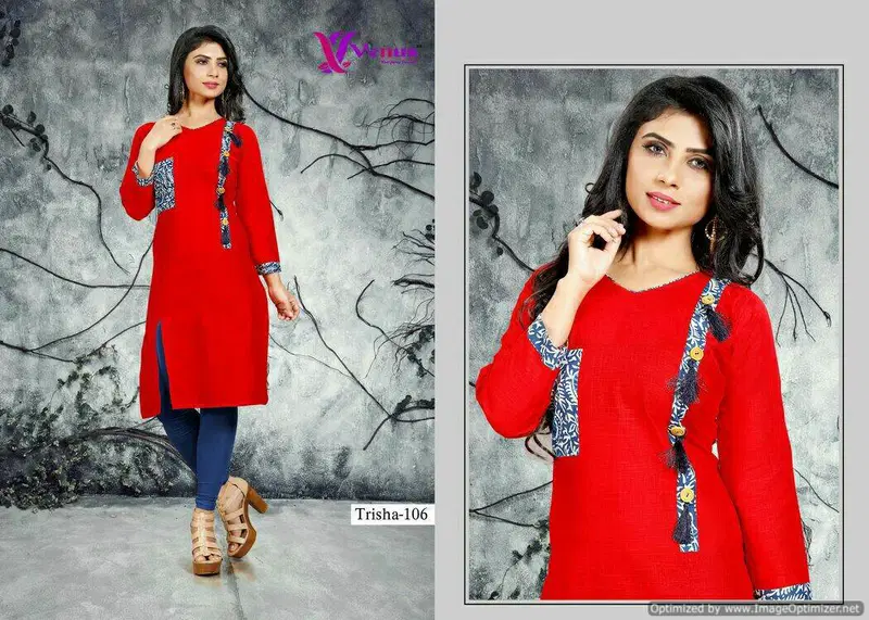 Trisha Vol-1 Designer Stylish Casua Wear Long Sleeves Kurti Collection